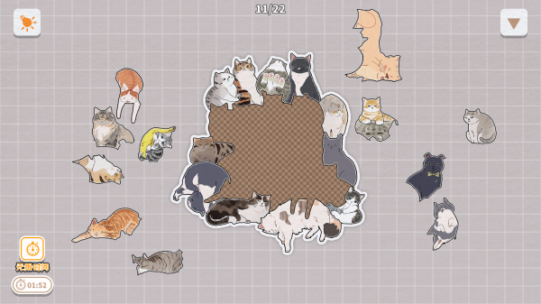 挤在一起的猫猫拼图攻略2