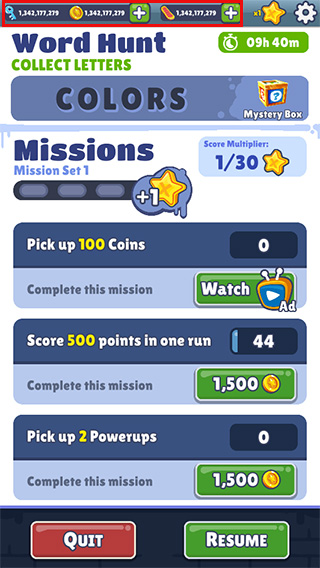 地铁跑酷menu黑客模组截图5